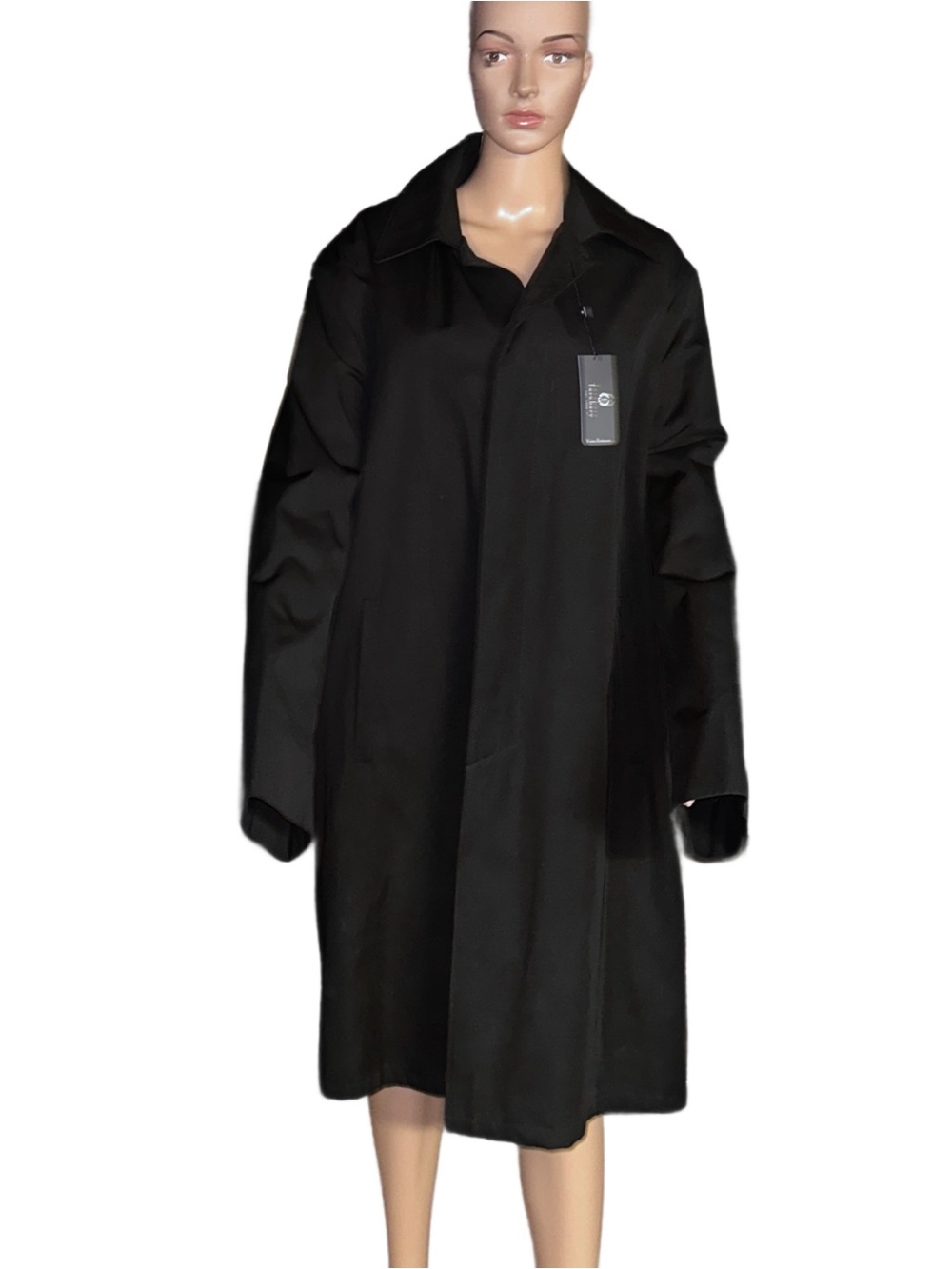 Turnbury ~ Men’s 42L ~ Black ~ Overcoat Removable Wool ~ Trench Coat ~New W/Tags